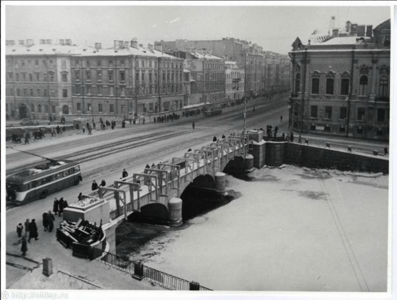 Аничков мост, Аничков мост во время войны.